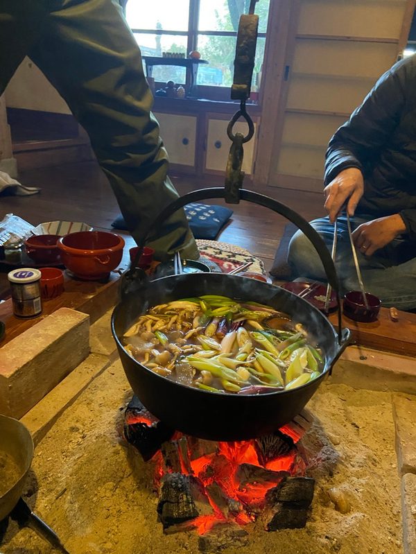囲炉裏の料理
